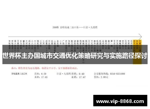 世界杯主办国城市交通优化策略研究与实施路径探讨
